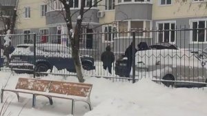 Обстановка на месте взрыва у жилого дома в Подольске