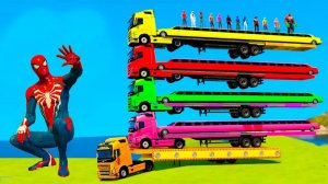 ГОНОЧНАЯ ТРАССА С ПРЕПЯТСТВИЯМИ ДЛЯ СУПЕРГЕРОЕВ! ЧЕЛОВЕК ПАУК ПРОТИВ БЭТМЕНА И ХАЛКА! ГТА5! часть 4