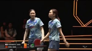 Honoka Hashimoto and Hitomi Sato at  WTT Finals Fukuoka 2024