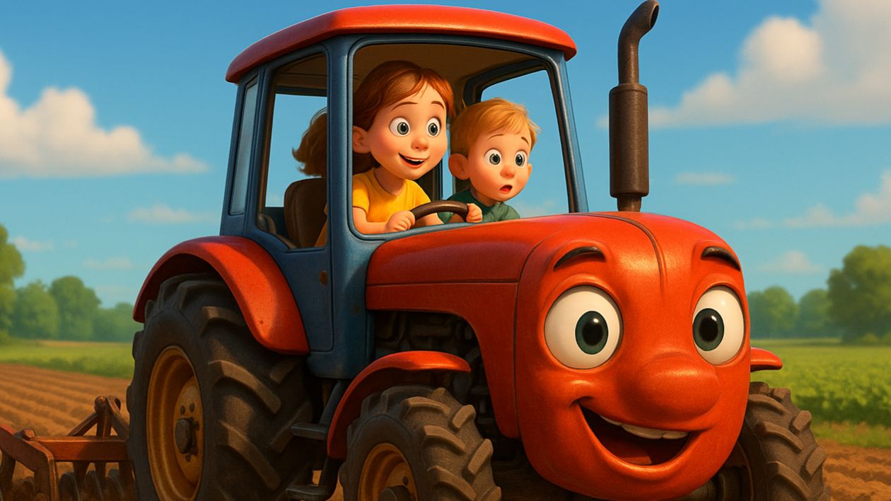 Детская Песенка про ТРАКТОР. Тракторёнок! Песни про машинки и технику! смотреть онлайн