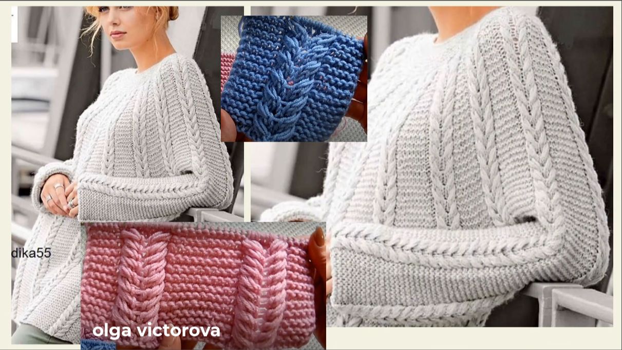 526 ОБЪЕМНЫЕ КОСИЧКИ СПИЦАМИ,  ТРИ ВАРИАНТА ПО ОДНОЙ СХЕМЕ смотреть онлайн