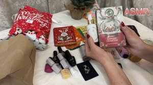 ASMR🎁РАСПАКОВКА ПОДАРКА НА НГ🎄ОТ АНЕЧКИ/ ШЕПОТ Расслабляющее видео для сна 😴