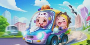 Гонка на лужайке: кто первым доедет? мультик