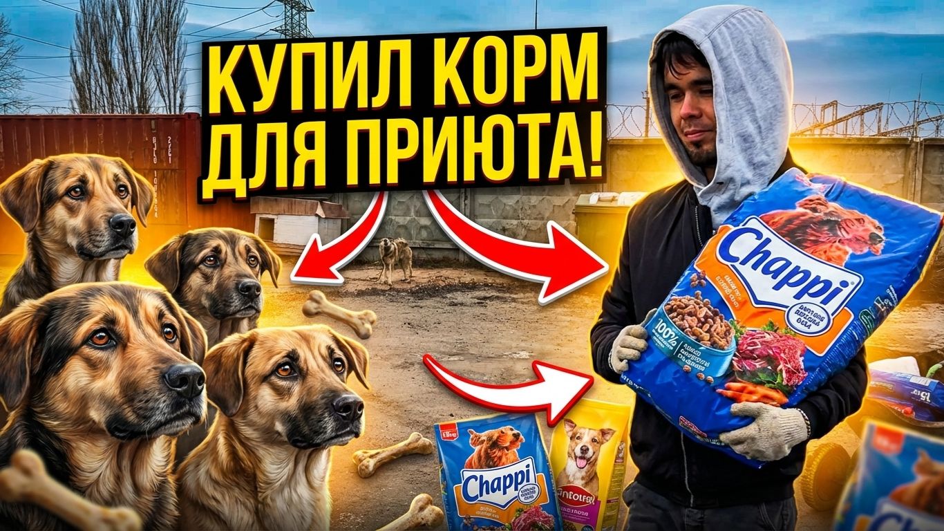 ПРИВЕЗ КОРМА в собачий приют! Как помочь приюту для животных? смотреть онлайн