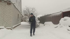 Фланкировка казачьей шашкой в деревне (07.01.2026)