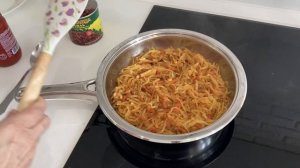 Тушеная капуста с красной фасолью !