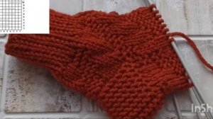 Вяжем узор для носочков спицами.