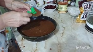 Рецепт шоколадного пирога с вишней.🧑🍳🍒🍪