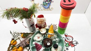 Мультики для малышей. Новогодние мандаринки и снеговики. Мультики залипалки для детей