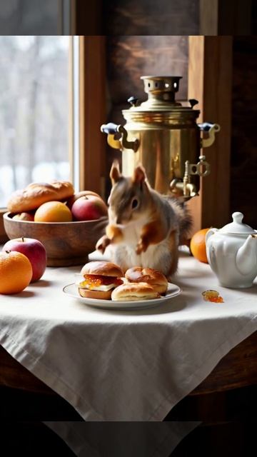 милая белочка. Промт