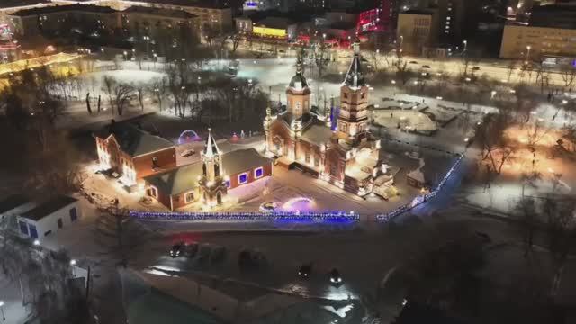 КУРГАН Храм Александра Невского. С праздником Рождества вас, православные! смотреть онлайн