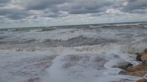 Азовское море.Январь.Шторм