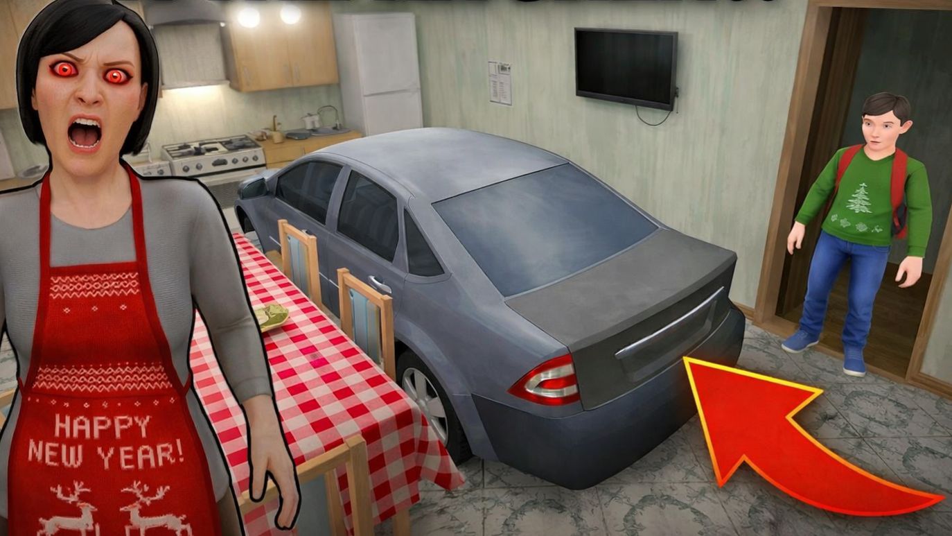 😱 ЧТО ДЕЛАЕТ МАШИНА НА КУХНЕ В SCHOOLBOY RUNAWAY!? смотреть онлайн