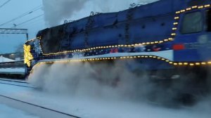 поезд Деда Мороза паровоз П-36 Новый Год 2026