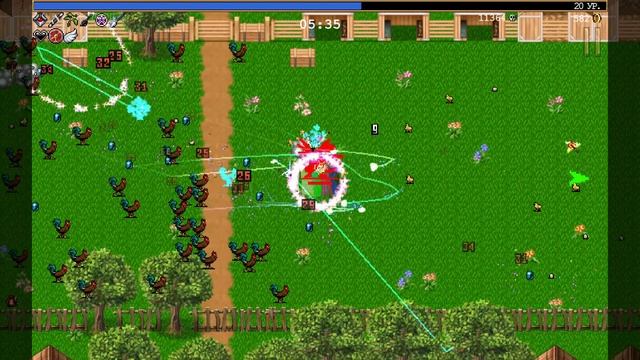 НАШЕЛ КУРИЦУ С ЧАСАМИ В КОНЦЕ КООПЕРАТИВА В ИГРЕ VAMPIRE SURVIVORS смотреть онлайн