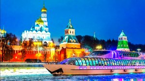Прогулка по Москве-реке на теплоходе зимой. Часть первая