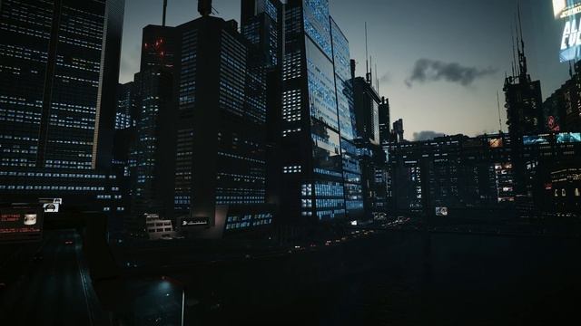 Панорама Night City в Cyberpunk 2077 | Мрачная музыка | Vol. 1.