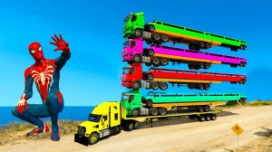 ГОНОЧНАЯ ТРАССА С ПРЕПЯТСТВИЯМИ ДЛЯ СУПЕРГЕРОЕВ! ЧЕЛОВЕК ПАУК ПРОТИВ БЭТМЕНА И ХАЛКА! ГТА5! часть 6