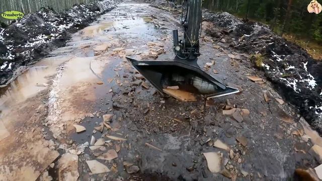 Строительство, дренажные работы на лесной дороге смотреть онлайн