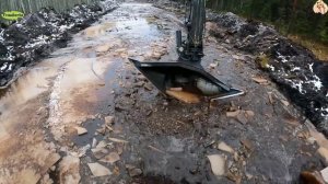 Строительство, дренажные работы на лесной дороге