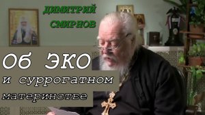 Протоиерей Димитрий Смирнов. Об ЭКО и суррогатном материнстве