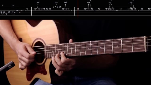 Класное соло на акустической гитаре с табами смотреть онлайн