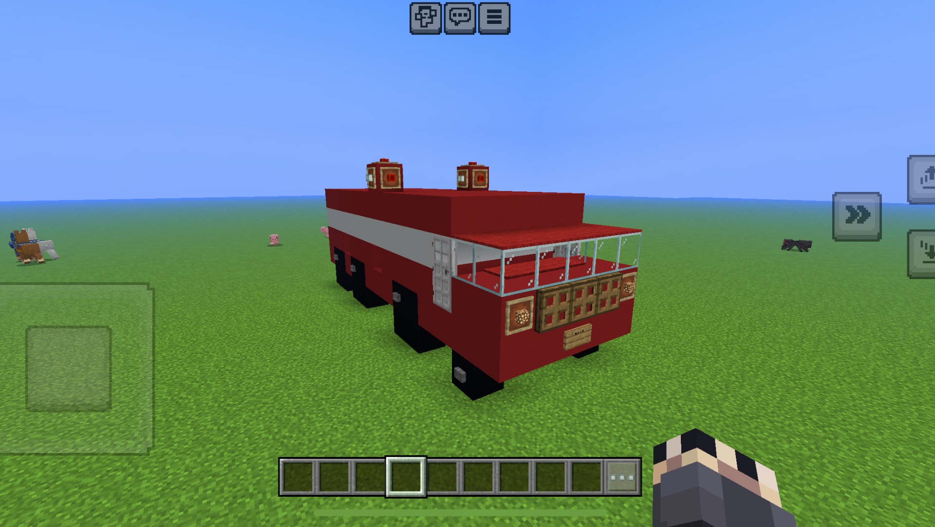 Как построить пожарную машину в майнкрафте смотреть онлайн