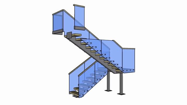Лестница на монокосоуре в поселке Портовое. Проект и воплощение. смотреть онлайн