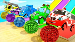 Мультяшки про машинки – Футбольные мячи и разноцветные машинки – Детские стишки и песенки для детей