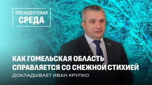 Снегопад в Беларуси: как в Гомельской области устраняют последствия стихии? Президентская среда