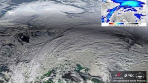Роскосмос показал фото надвигающегося на Москву снегопада со спутника