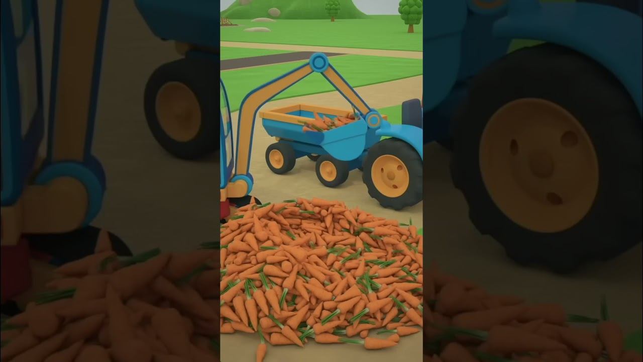 Экскаватор собирает капусту  #детскийканал #видеодлядетей #мультик смотреть онлайн