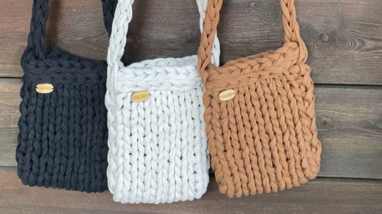 Вязаная сумочка (сумка кросс боди) смотреть онлайн