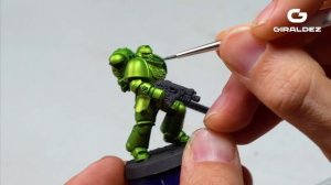 Как нарисовать Саламандр, используя металлические краски True Metallic.