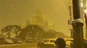 Снегопад. Гороховая,  Исакий