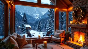 Звуки метели за окном и уютный камин