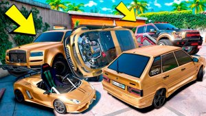 Угнал кучу золотых чит тачек у мажора в GTA 5! Битва воров в ГТА 5 Онлайн!