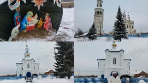 Прокатимся в п.Лальск ,распаковка ,убирают ребята снег с крыш.