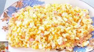 Салат с крабовыми палочками 🦀
