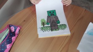 Учу маму рисовать скин крипера