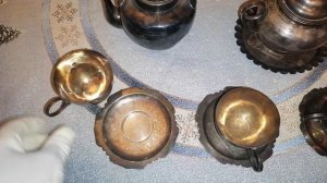 Кофейный сервиз серебро 960 пробы