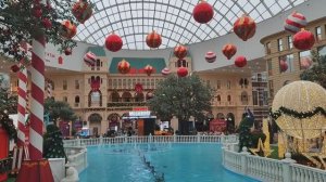 Остров мечты. Крытый парк развлечений в Москве. Воздушный экспресс. Фонтаны. Карусель. Январь 2026