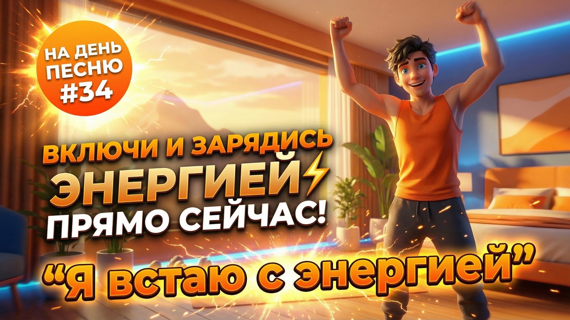 НА ДЕНЬ ПЕСНЮ #34 | УТРЕННЯЯ ПЕСНЯ-АФФИРМАЦИЯ "Я встаю с энергией" | Бодрое утро каждый день! смотреть онлайн