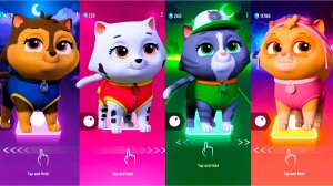 Мультики для Детей Щенячий Патруль Tiles Hop - ГОНЩИК, МАРШАЛЛ, РОККИ, СКАЙ