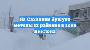 На Сахалине бушует метель: 12 районов в зоне циклона