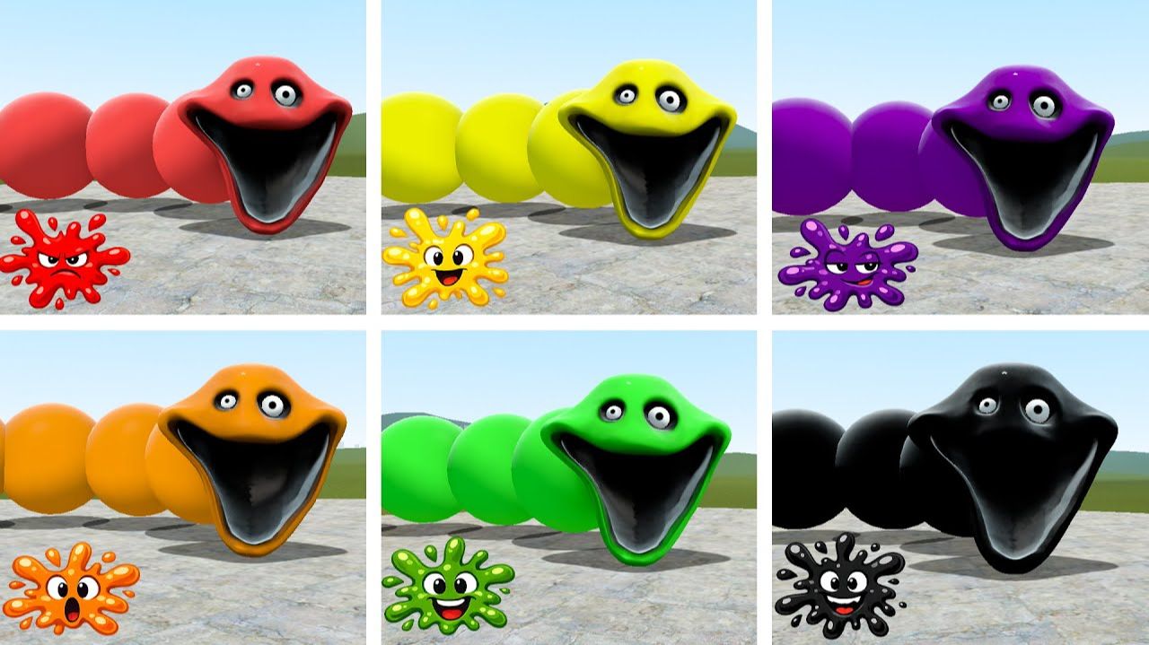 Совершенно новые цветные голодные черви в garry's mod смотреть онлайн