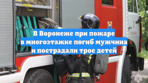 В Воронеже при пожаре в многоэтажке погиб мужчина и пострадали трое детей