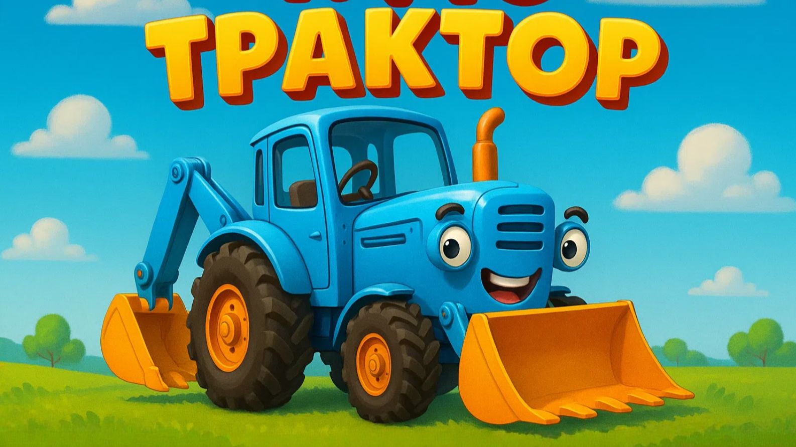 По полям Трактор едет к нам! Чудо трактор. песенка для детей! смотреть онлайн