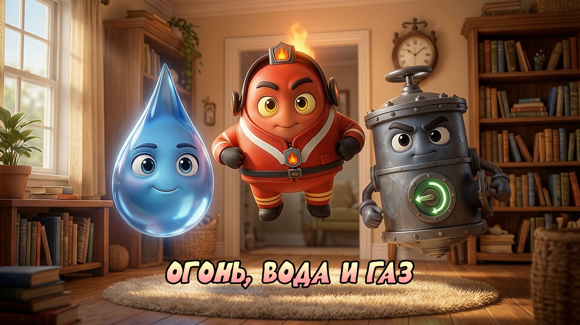 Огонь, вода и газ: правила, которые спасают жизнь! 🚒💧⚠️ | Безопасность для детей | Окружающий мир смотреть онлайн