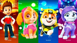 Мультики для Детей Щенячий Патруль Tiles Hop - РАЙДЕР, СКАЙ, КРЕПЫШ, СВИТТИ